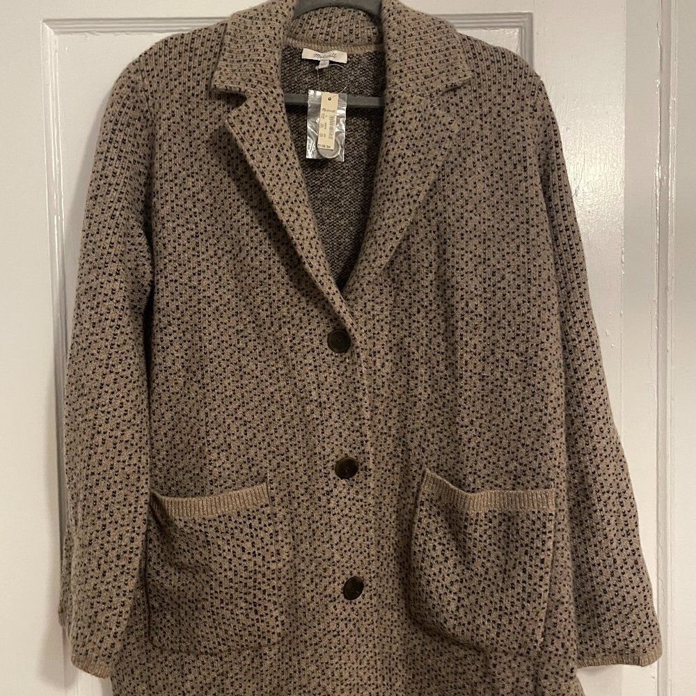 Madewell Bird's Eye Sweater Coat S